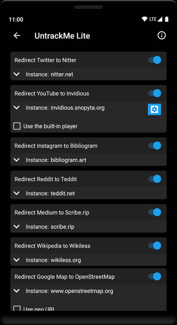 UntrackMe Lite screenshot