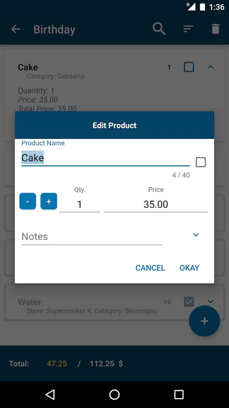 Shopping List screenshot