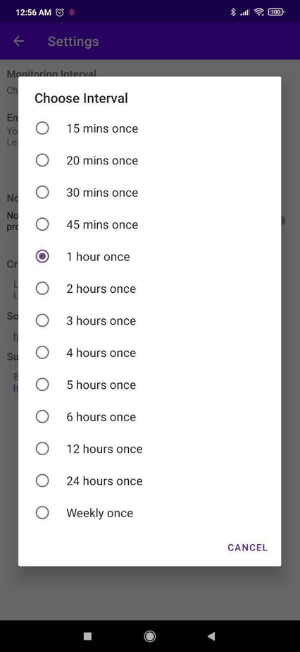 Website Monitor screenshot
