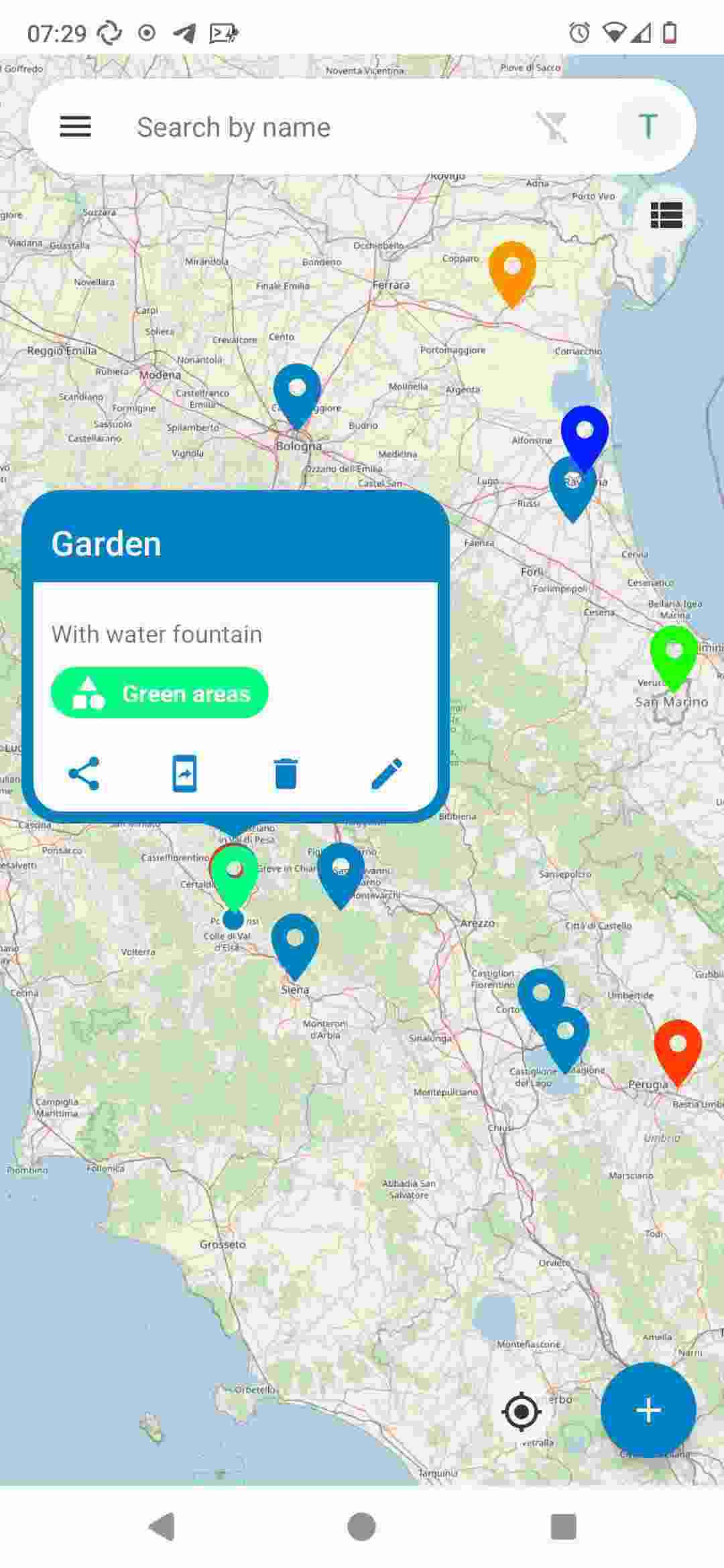 Nextcloud Maps Geobookmarks screenshot