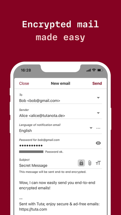 Tuta Mail screenshot