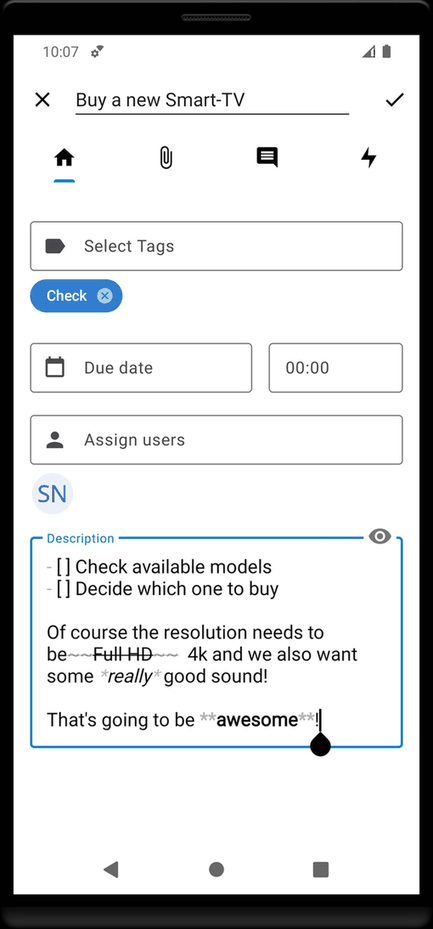 Nextcloud Deck screenshot