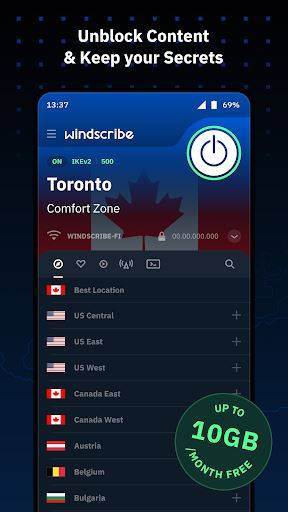 Windscribe screenshot