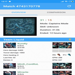 Dagger: Dota 2 Stats screenshot