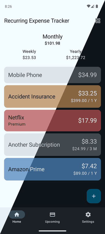 Recurring Expense Tracker screenshot