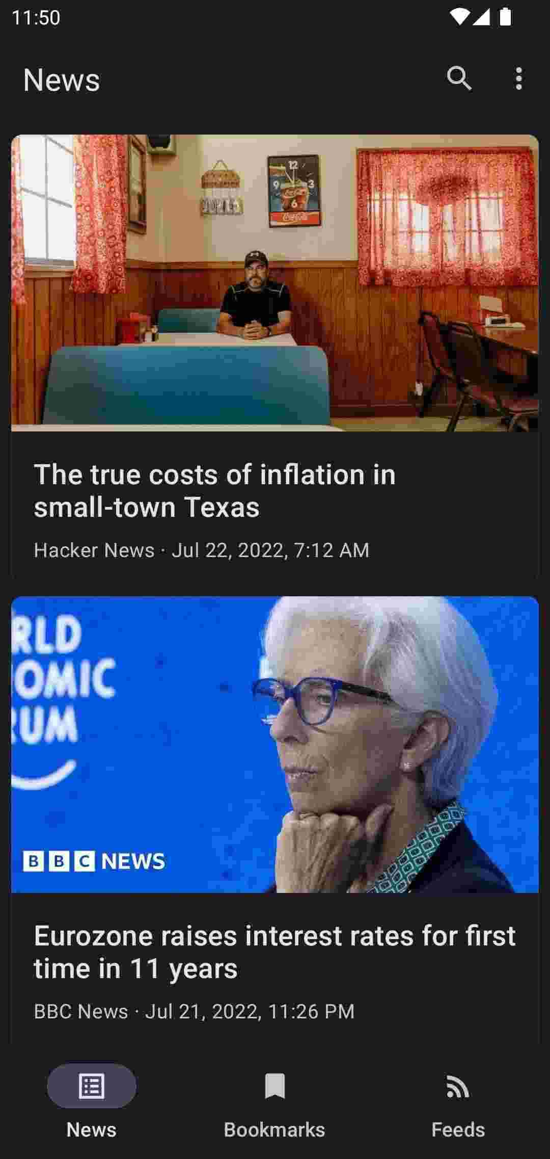 News screenshot