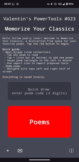 MemorizeYourClassics screenshot