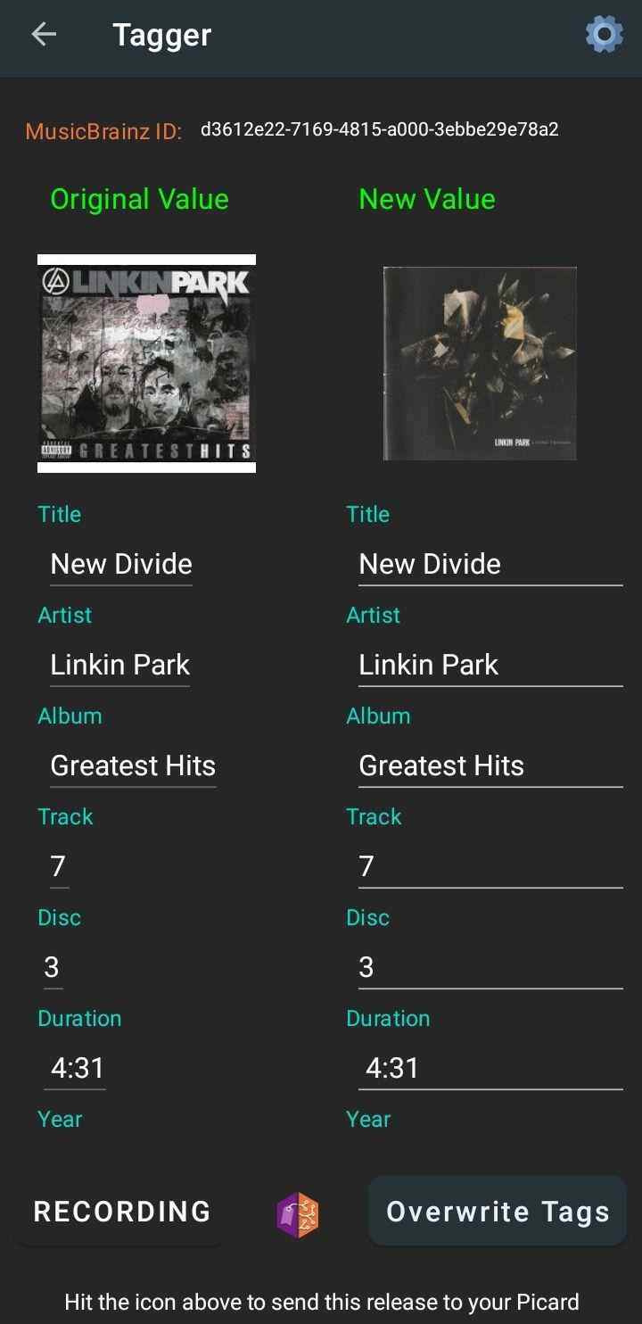 MusicBrainz screenshot