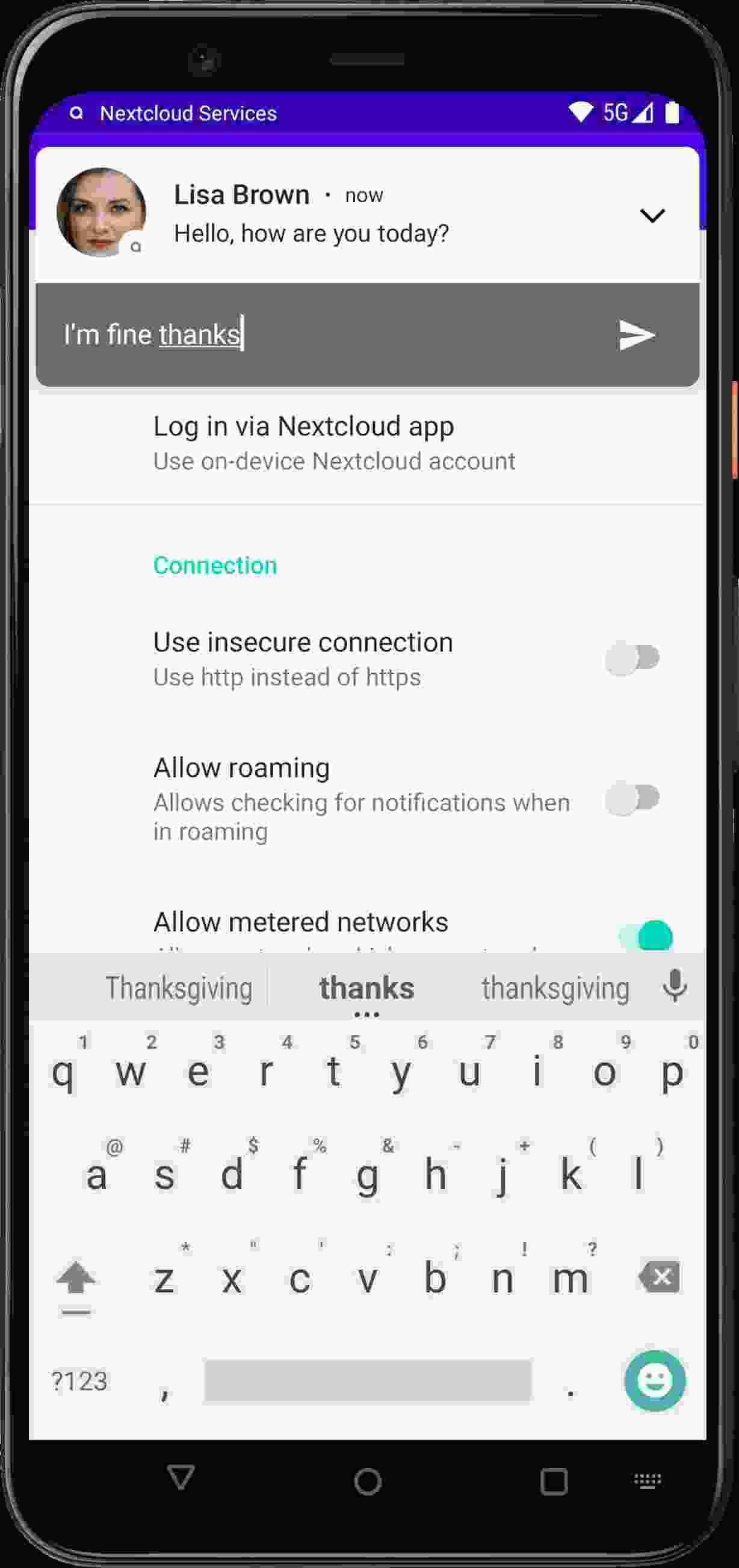 NextcloudServices screenshot