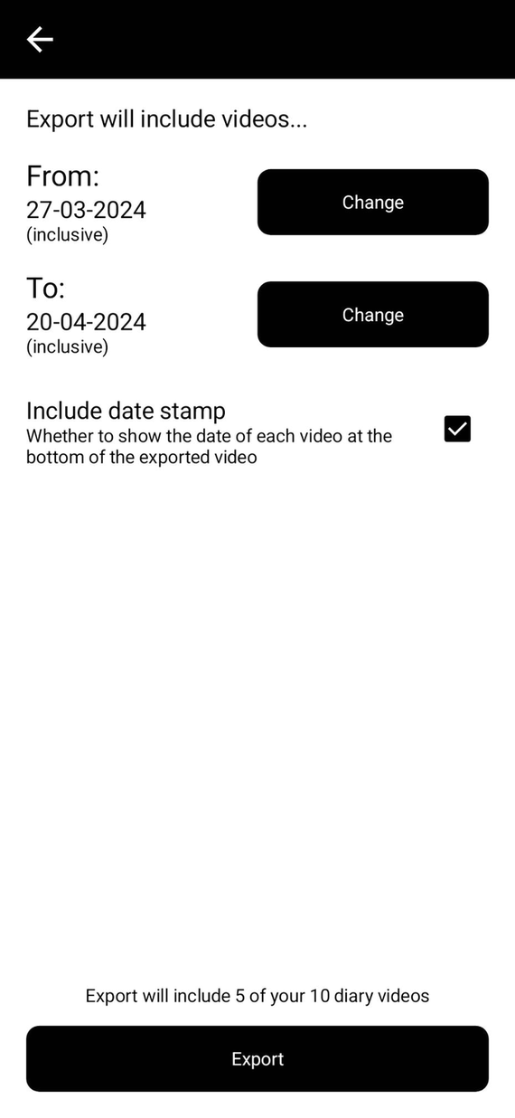 Video Diary screenshot