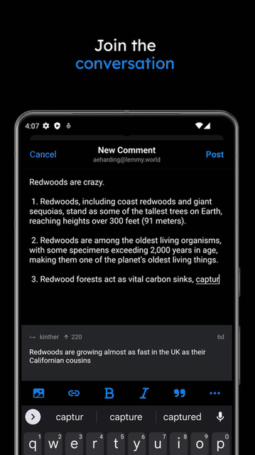 Voyager for Lemmy screenshot
