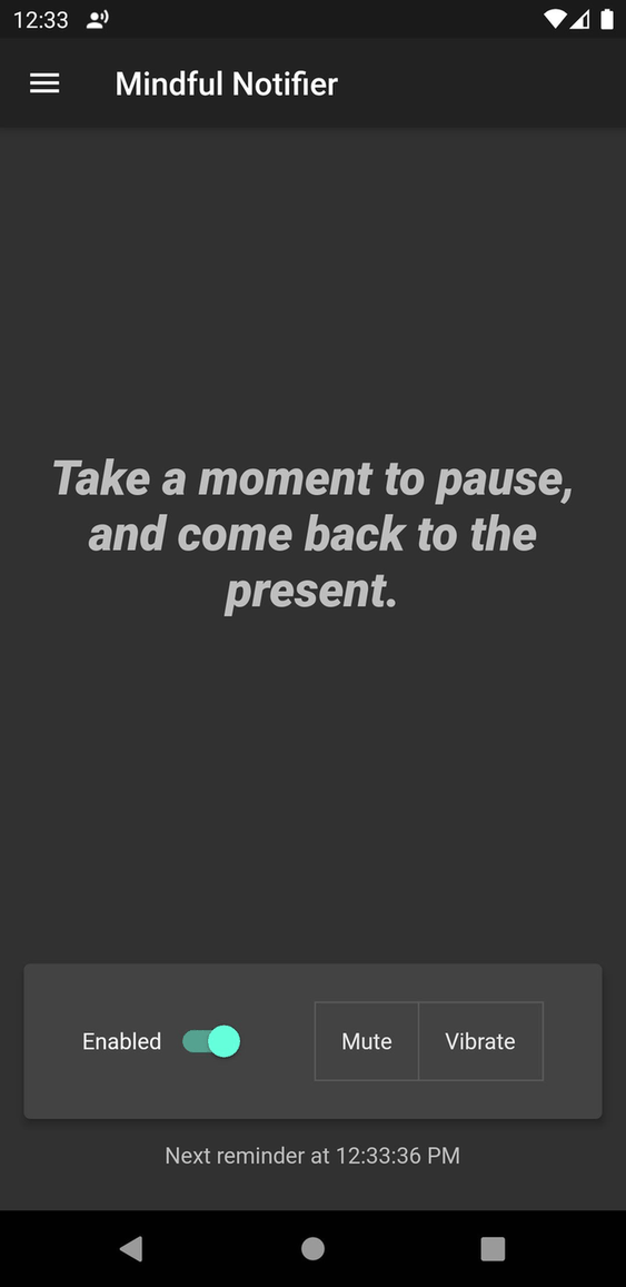 Mindful Notifier screenshot