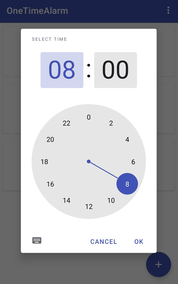 OneTimeAlarm screenshot