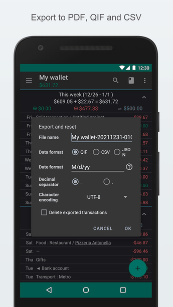 My Expenses screenshot