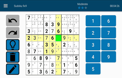 Sudoku screenshot