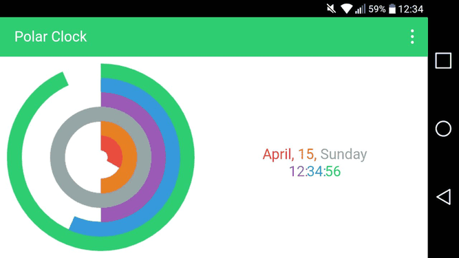Polar Clock screenshot