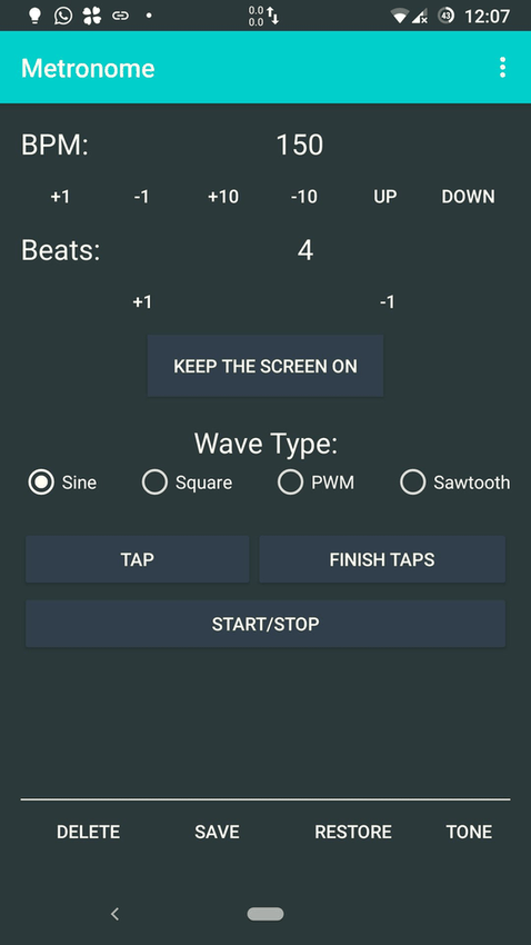 Metronome screenshot