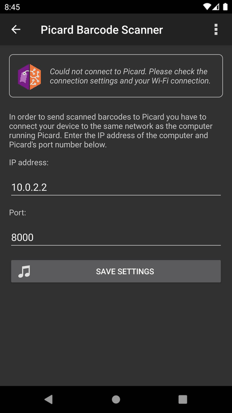 Picard Barcode Scanner screenshot
