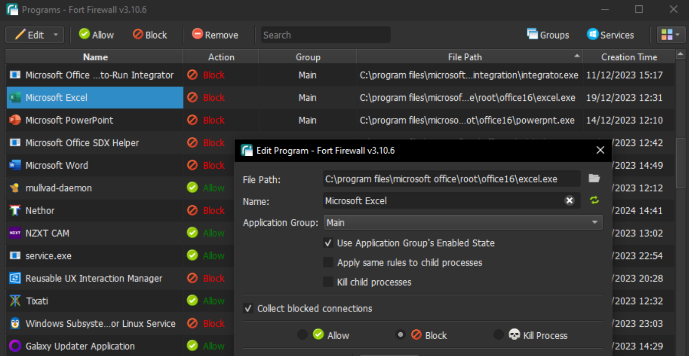 SecureWall for Windows screenshot