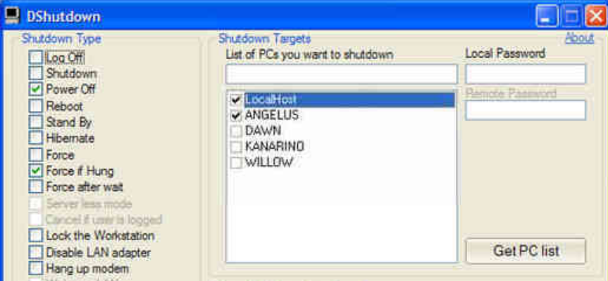 DShutdown screenshot
