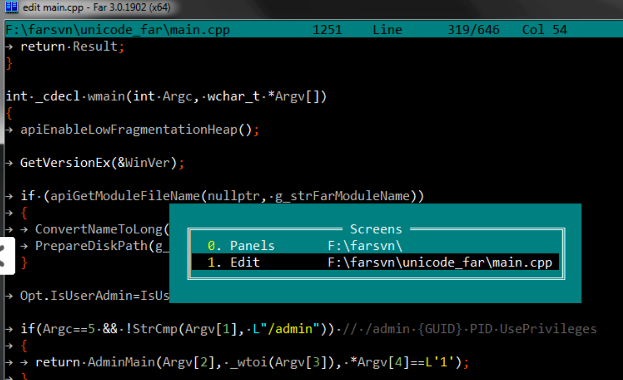 Far Manager screenshot