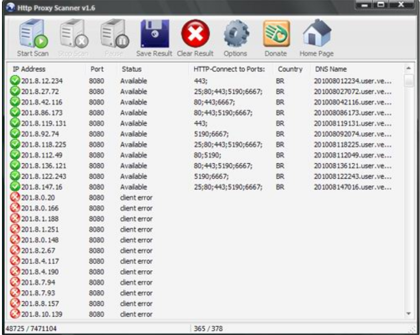 SynScan Proxy Finder screenshot