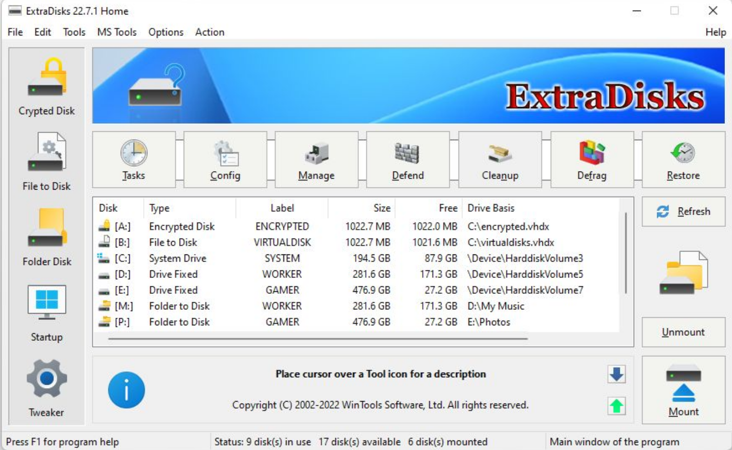 ExtraDisks screenshot