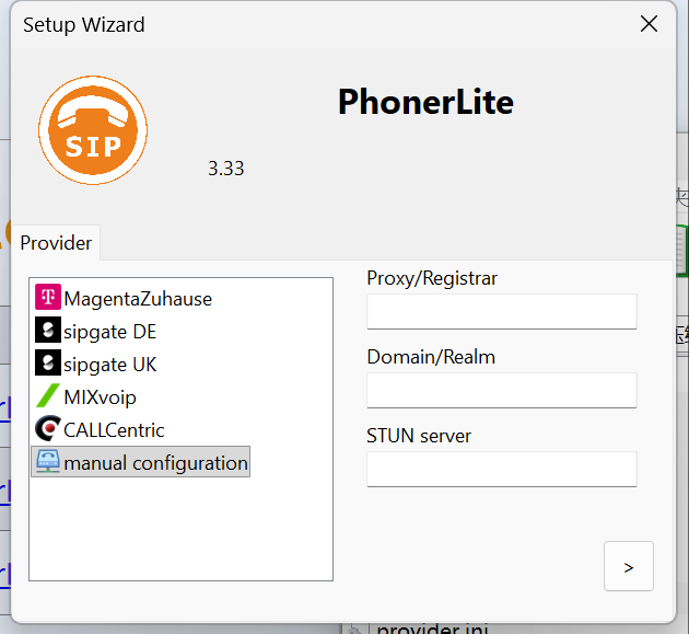 PhonerLite Portable screenshot