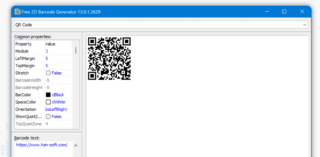 Free 2D Barcode Generator screenshot