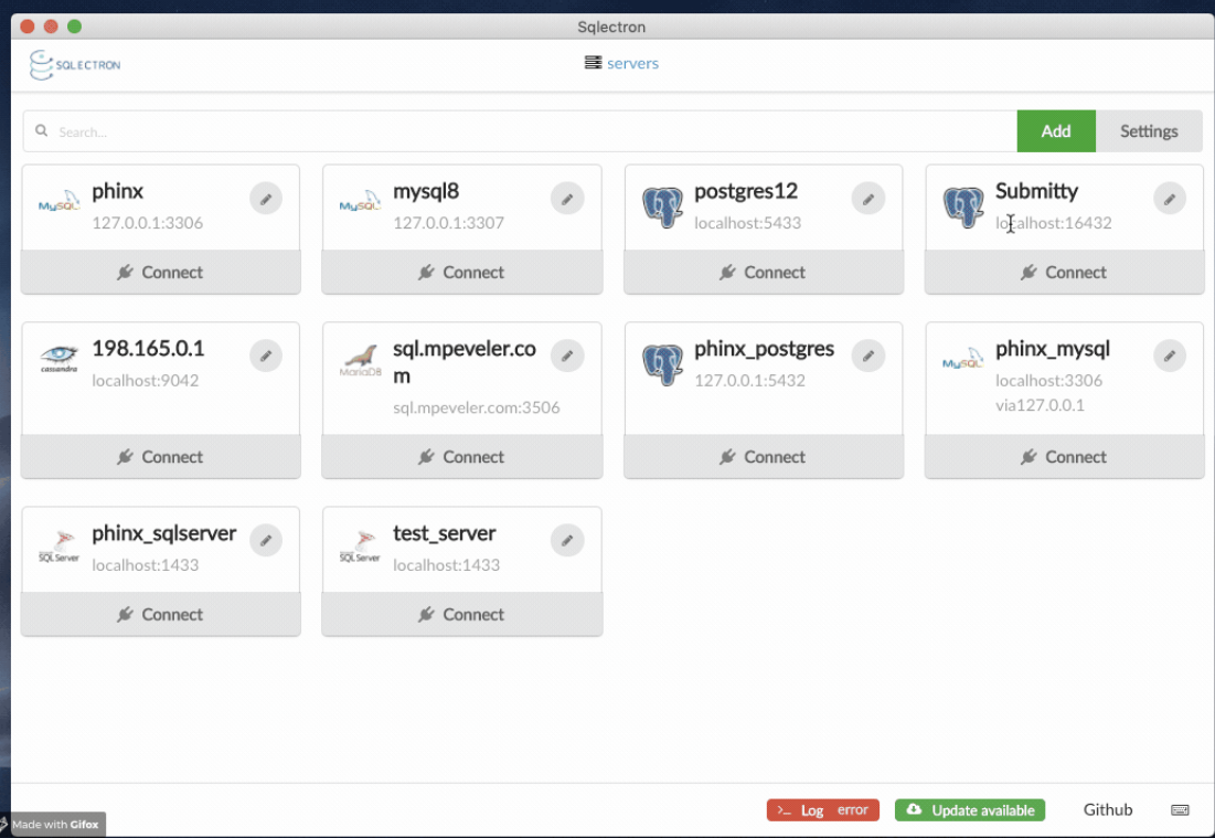 Sqlectron screenshot