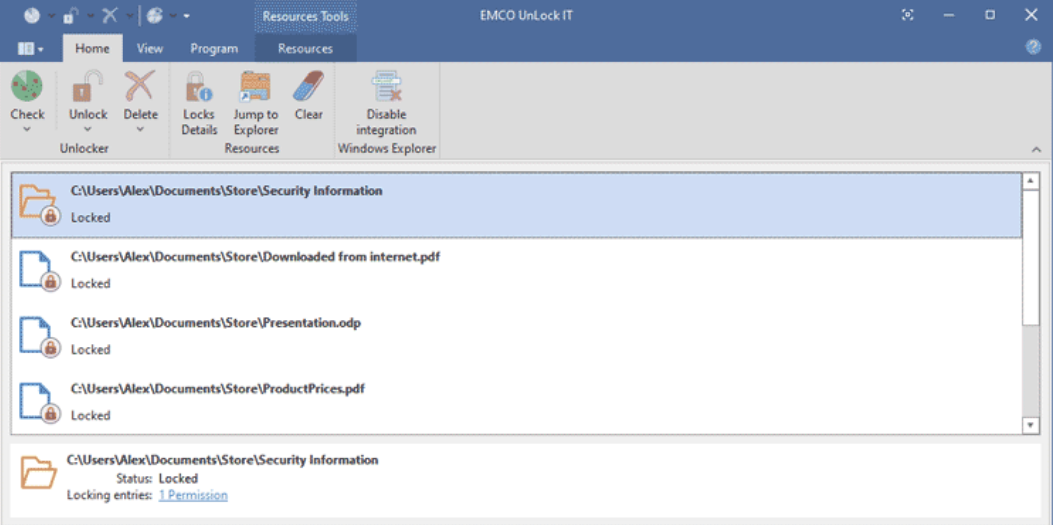 EMCO UnLock IT screenshot