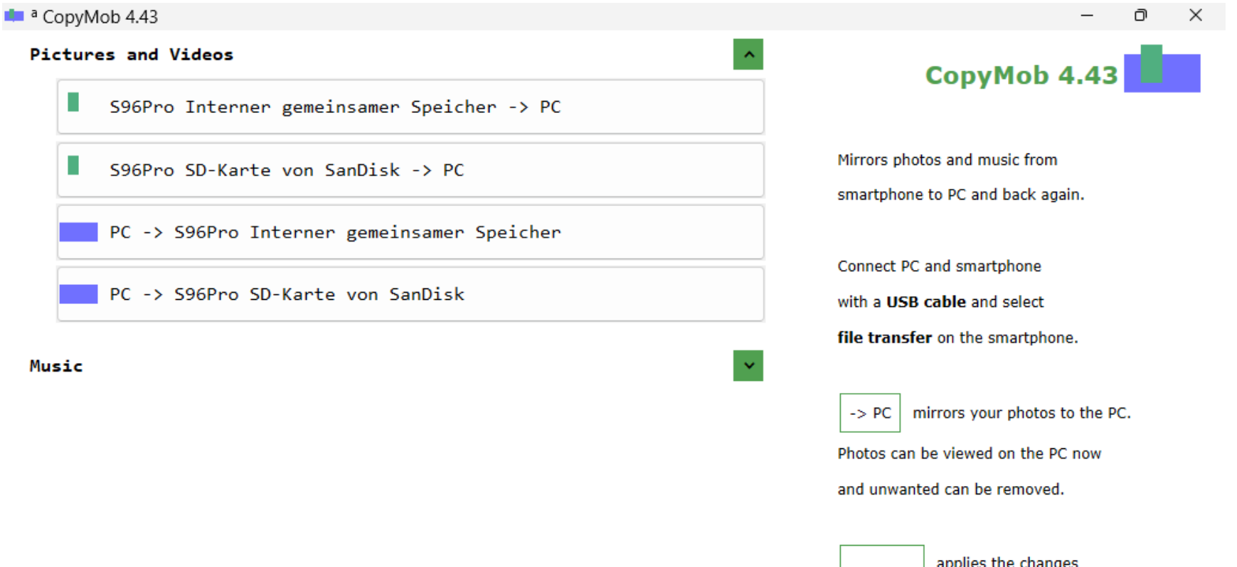 CopyMob screenshot