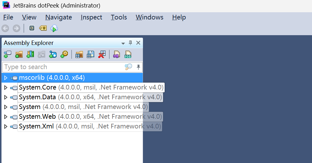 JetBrains dotPeek screenshot