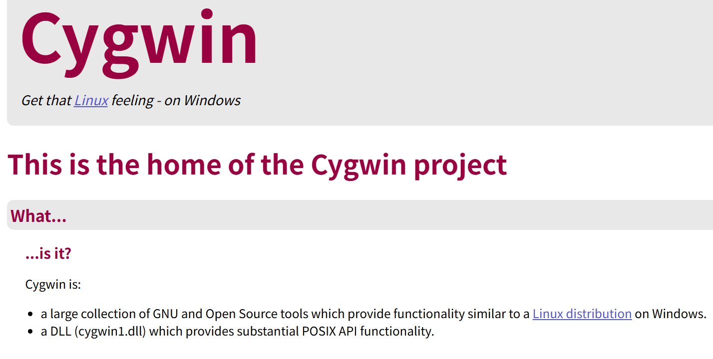 Cygwin screenshot