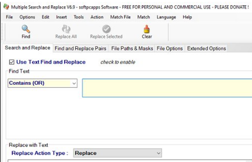 Multiple Search and Replace screenshot