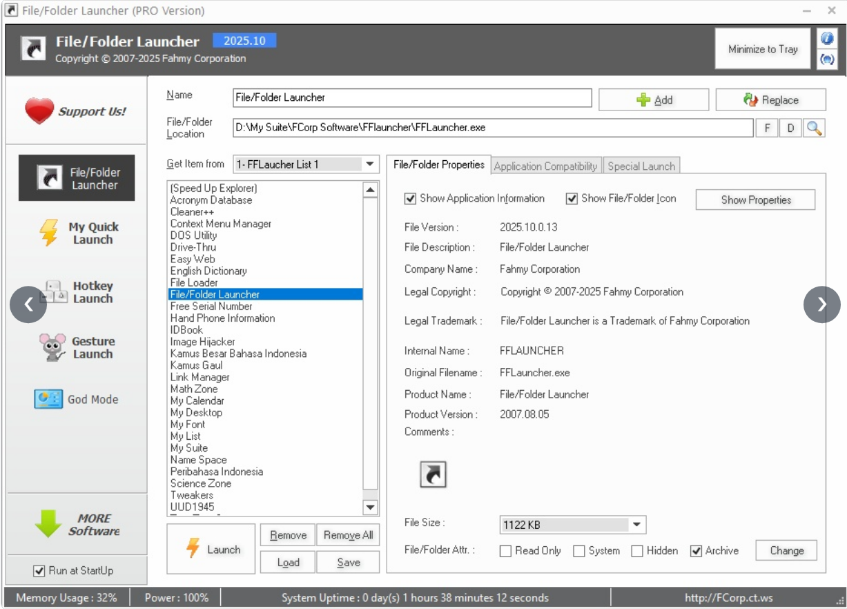 File/Folder Launcher screenshot