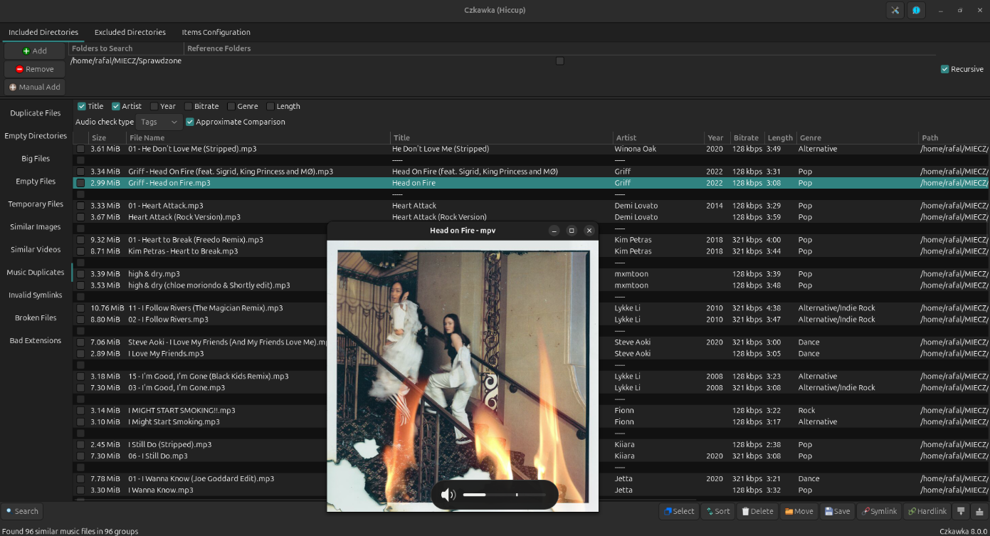 Czkawka screenshot