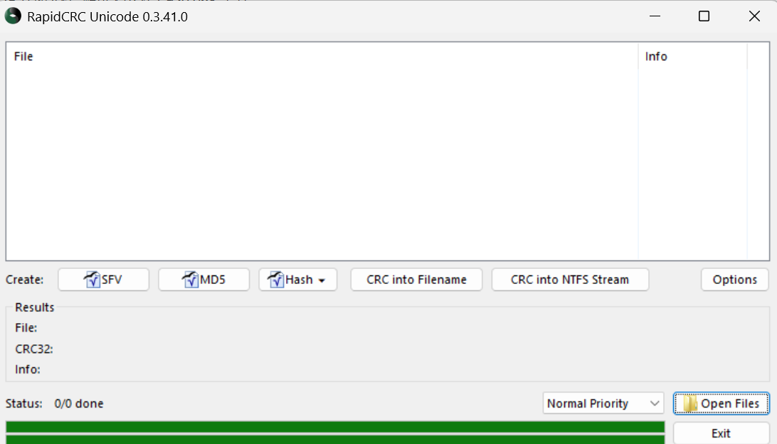 RapidCRC screenshot