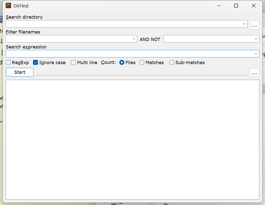 DirFind screenshot