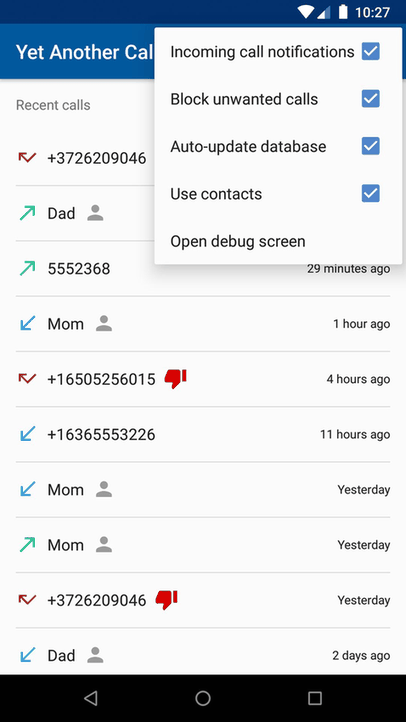 Yet Another Call Blocker screenshot