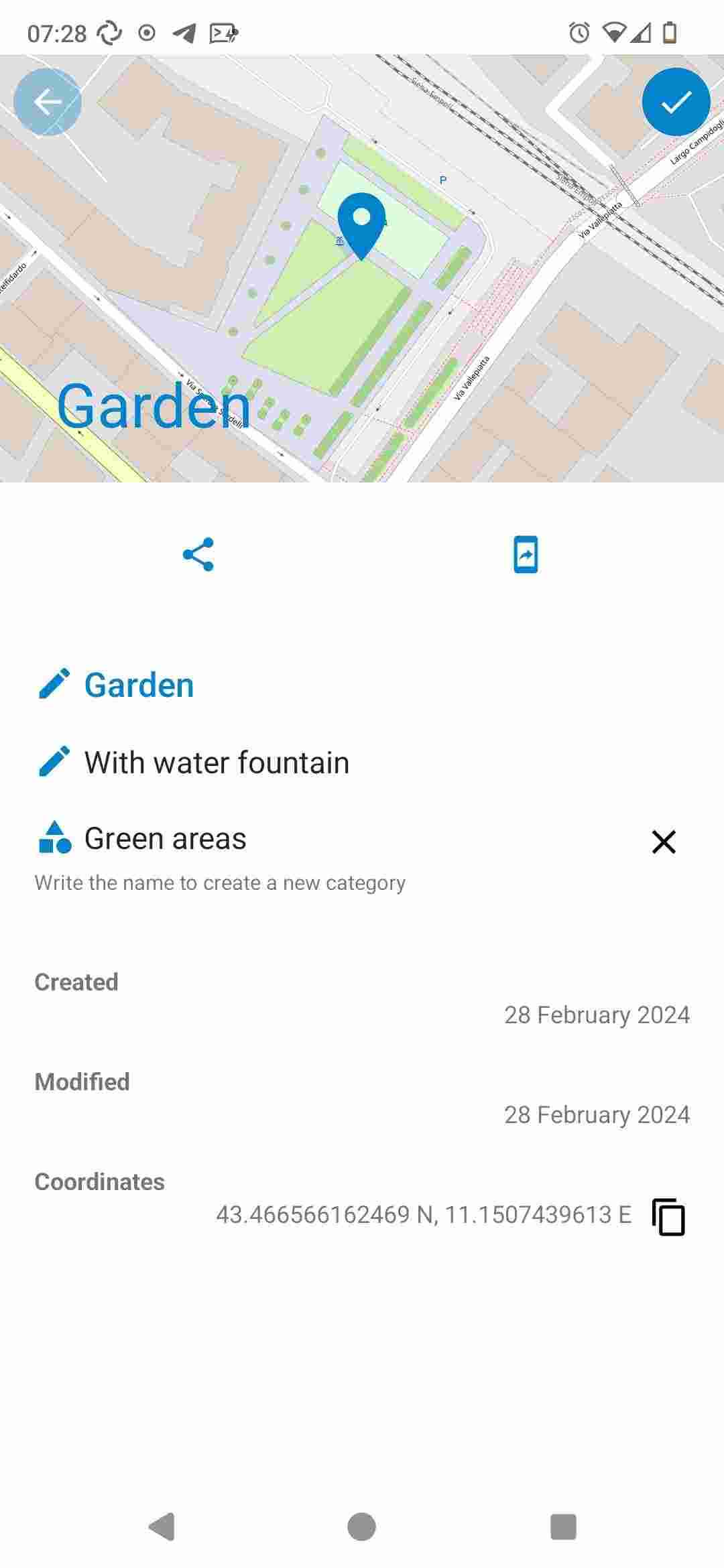 Nextcloud Maps Geobookmarks screenshot