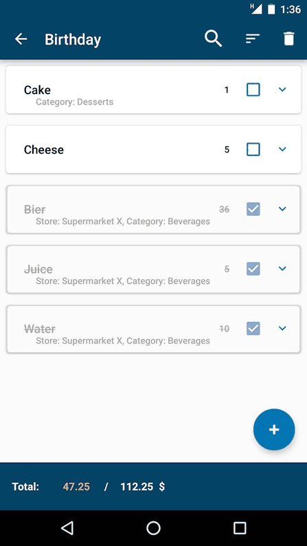 Shopping List screenshot