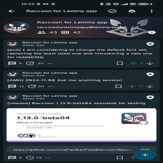 Raccoon for Lemmy screenshot