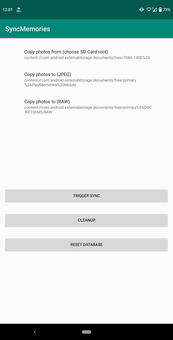 SyncMemories screenshot