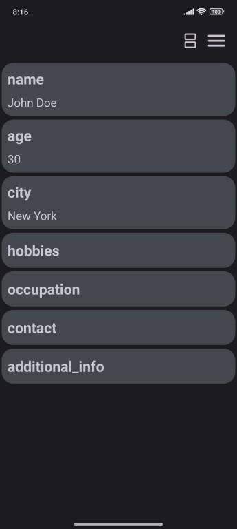 Json List screenshot