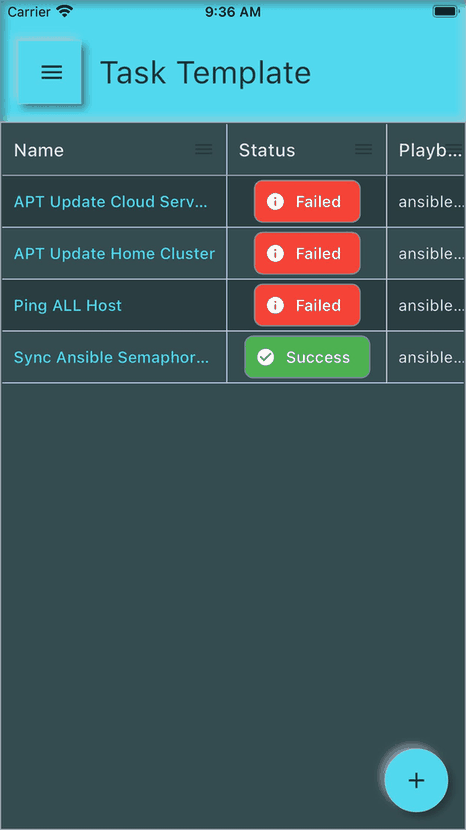 Ansible Sempahore Client screenshot