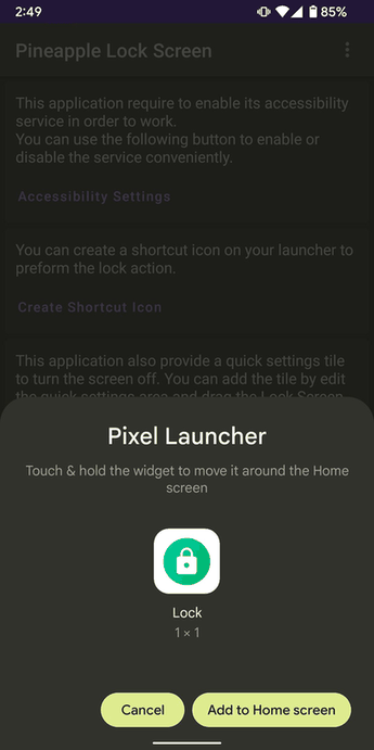 Pineapple Lock Screen (OSS) screenshot
