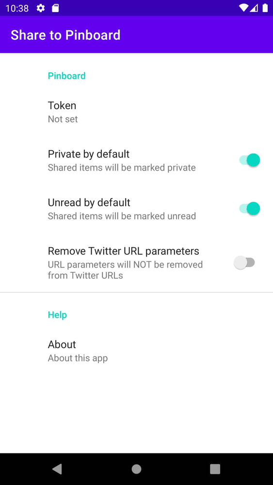 Share to Pinboard screenshot