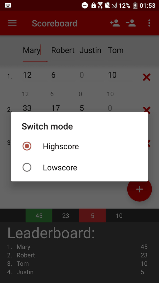Scoreboard screenshot