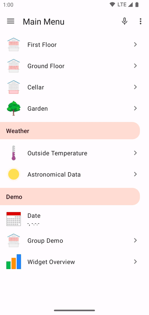 openHAB Beta screenshot
